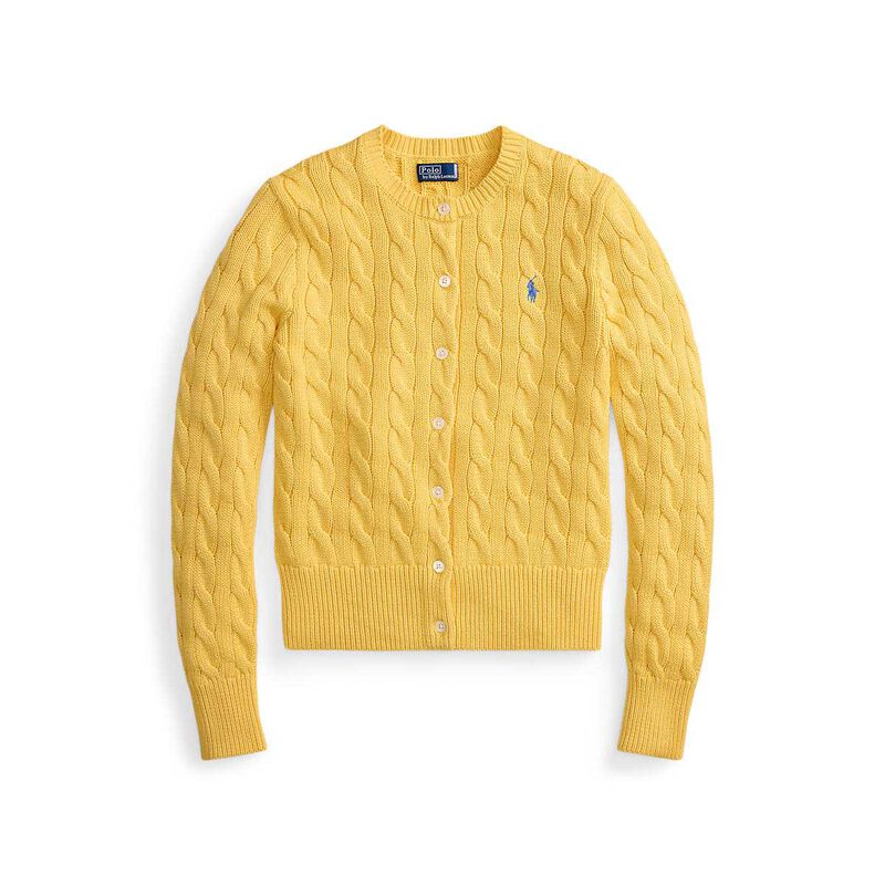 Polo Ralph Lauren Cable Knit Cotton Crewneck Cardigan image number 1